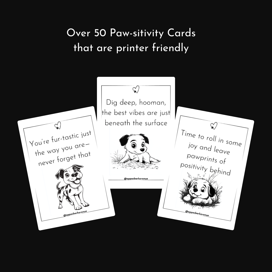 DIGITAL & PRINTABLE Appa's Paw-sitivity Cards