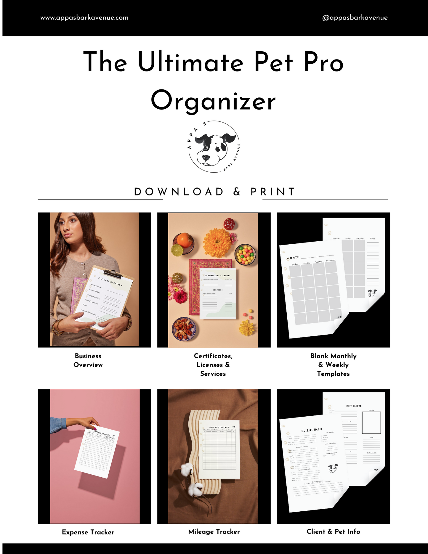 DIGITAL & PRINTABLE The Ultimate Pet Pro Organizer